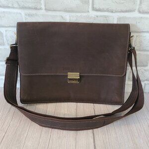 Dream the Dreams Suede Leather Messenger Satchel Bag